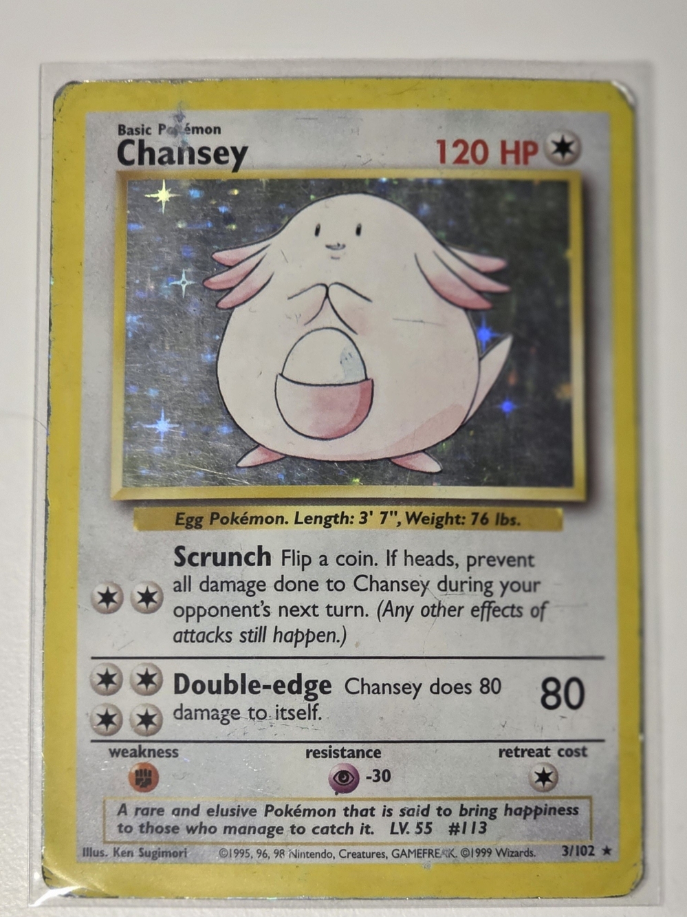 Chansey Base Set Pokémon Card - HP